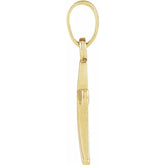 14K Yellow Cross Pendant